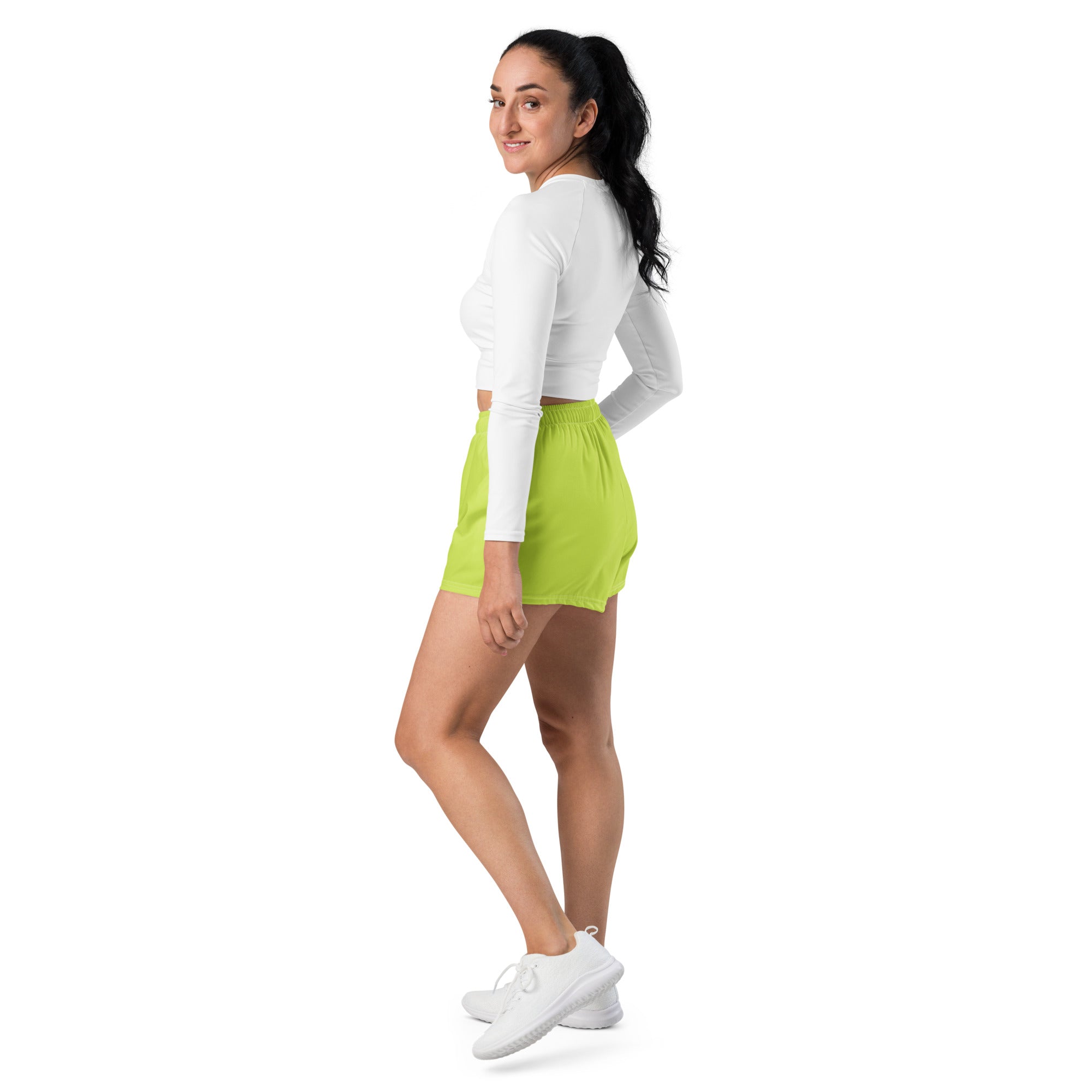 Recycled Athletic Shorts in Mindaro Green